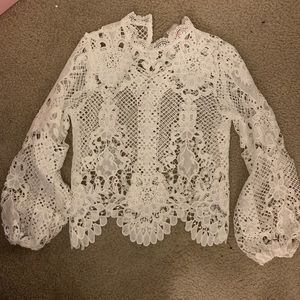 White lace top